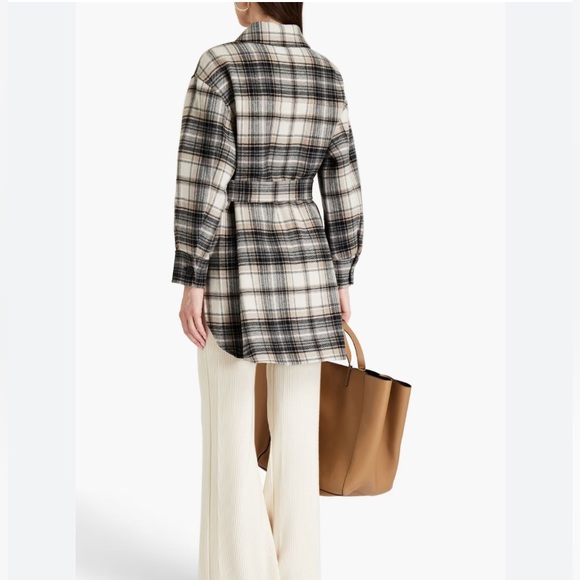 🔥❤️🔥MAJE Gavinima check-print Plaid Wool Blend Shirt Jacket size S🔥❤️🔥 - Picture 5 of 14